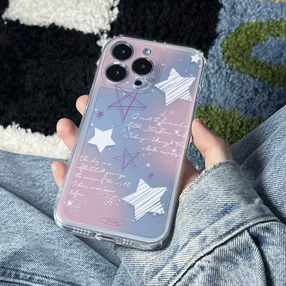 ✅Ốp Điện Thoại Mềm Chống Sốc 13 Ngôi Sao Đơn Giản Cho Iphone 12 78 14pro 6In11Iphone12