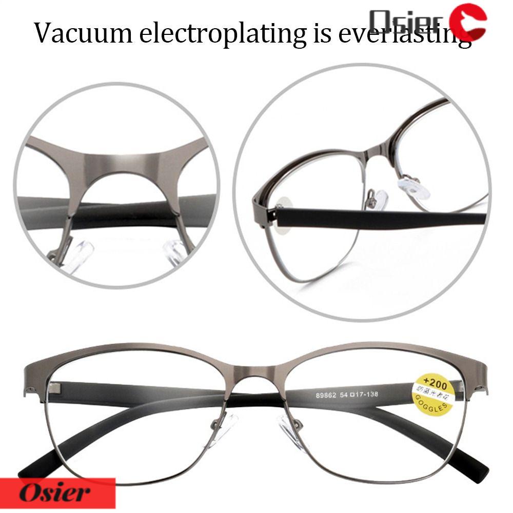 Mắt Kính Đọc Sách Gọng Kim Loại Chống Ánh Sáng Xanh Kiểu Dáng Cổ Điển 1 Cho Nam