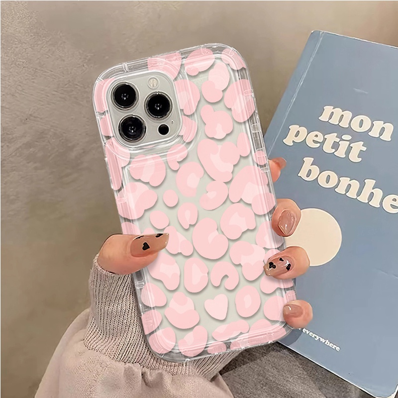 Ốp Điện Thoại Silicon TPU Mềm Trong Suốt Họa Tiết Da Báo Chống Sốc Cho IPhone 14 13 11 12 Pro XS Max X XR 7 + 8 Plus