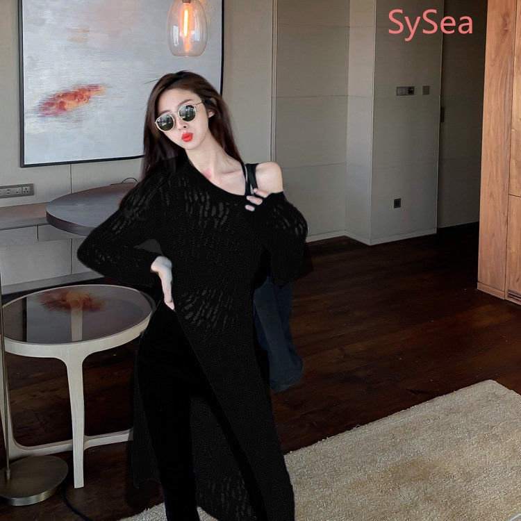 Áo Dệt Kim Chống Nắng Thiết Kế Xẻ Tà Thời Trang Mùa Hè Cho Nữ