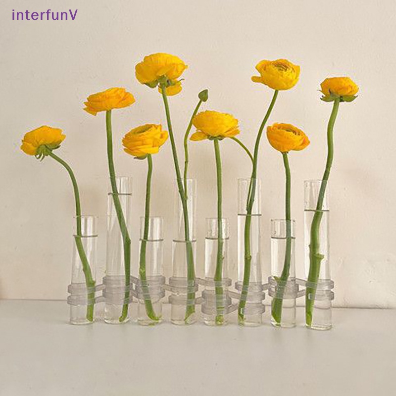 Lọ Hoa Thủy Tinh Sáng Tạo Kèm Giá Đỡ Tiện Dụng