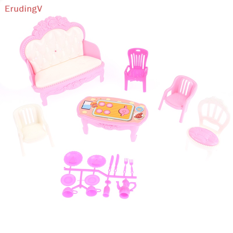 [ErudingV] 1 Bộ Đồ Nội Thất Bàn Ăn Nhà Búp Bê Thu Nhỏ Cho Nhà Bếp [Mới]