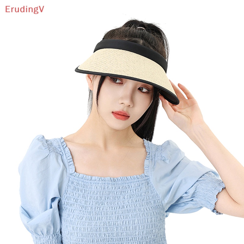 1 Mũ Rơm Chống Nắng Hở Chóp Gấp Gọn Được Hợp Thời Trang Đi Biển