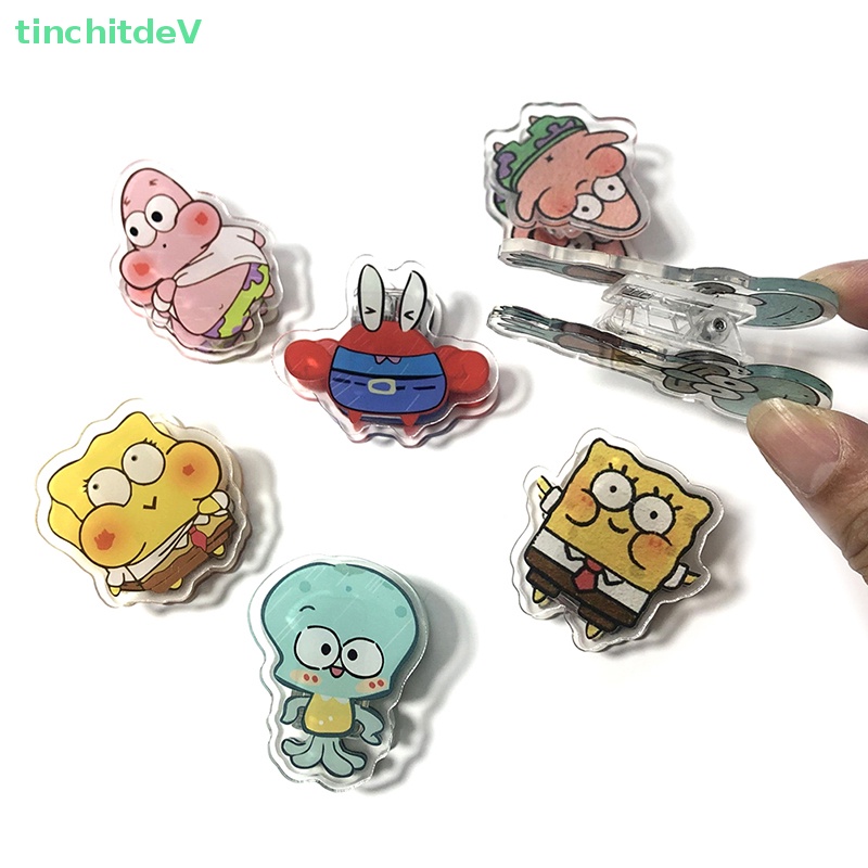 1 Kẹp Giấy Hoạt Hình Bằng Acrylic Nhiều Màu Dễ Thương Trang Trí Văn Phòng / Trường Học