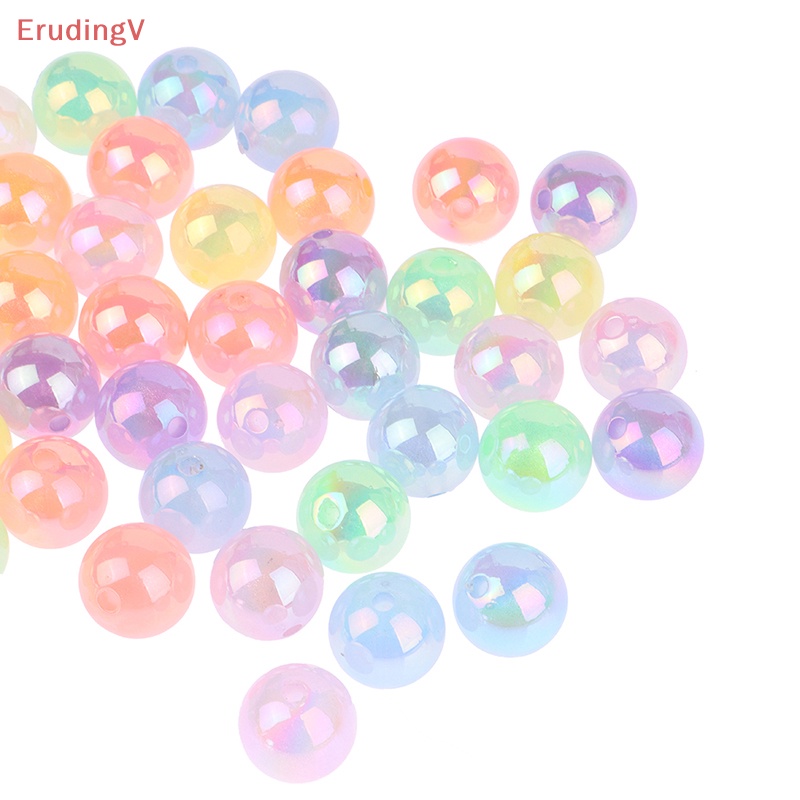 Set 10 Hạt Tròn 16mm Bằng Acrylic Phát Quang Lấp Lánh Làm Trang Sức