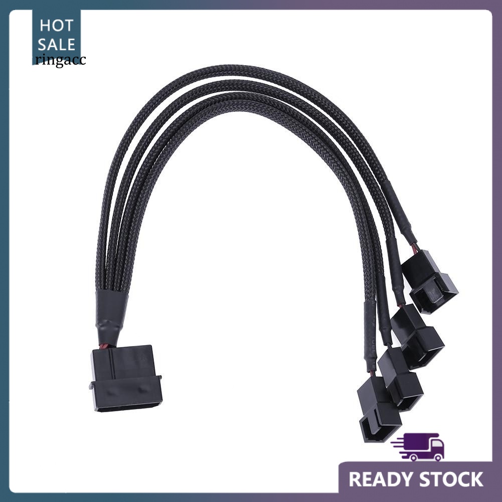 Cáp Chia 4-Pin IDE Sang 4 Cổng 3-Pin Cho Quạt Tản Nhiệt Máy Tính