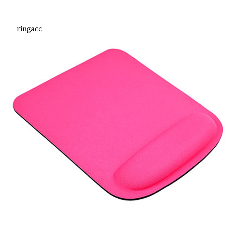 Tấm Lót Chuột RGA Màu Trơn Chống Trượt Thoải Mái Có Đệm Cổ Tay Cho PC Laptop