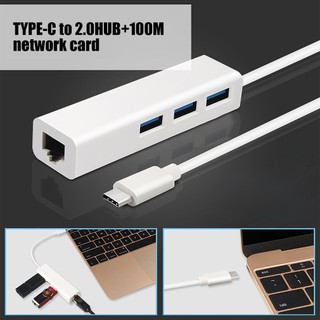 Multiple Usb-C Usb 3.1 Type-C To Rj45 Ethernet Lan Adapter Hub Cable For Macbook Pc [Q/3]