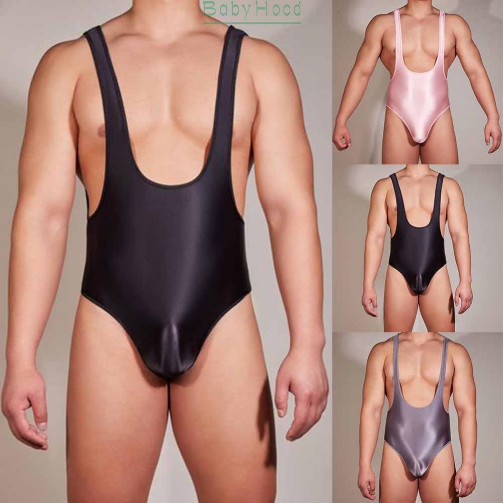 Shiny Men's Backless Sleeveless Thong Leotard Bodysuit Underwear Fitness Swimwear#BBHOOD
