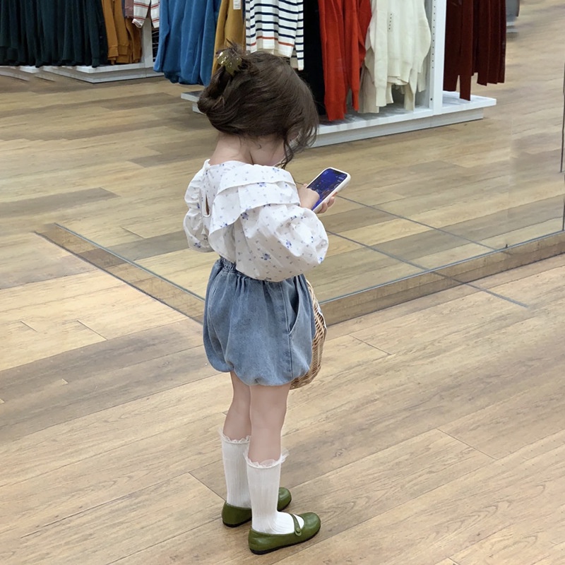 Yếm jean đùi bí dễ thương cho bé gái