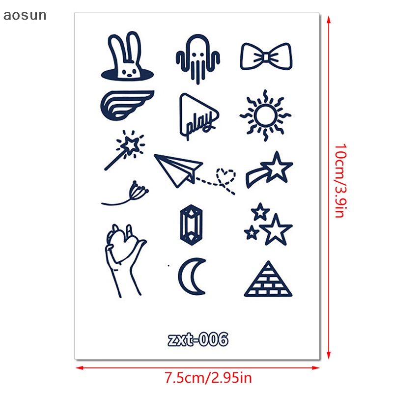 Aosun Hình Xăm Dán Tạm Thời Họa Tiết Đáng Yêu Nhỏ Nhắn Như Thật