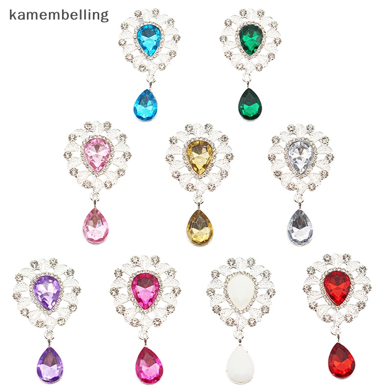 Trâm Cài Áo Hình Giọt Nước Đính Đá Thủ Công Sáng Tạo