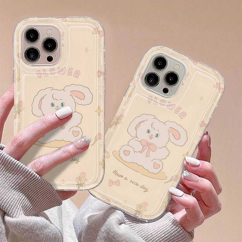 Ốp Điện Thoại Silicon TPU Mềm Chống Sốc In Hình Thỏ Dễ Thương Cho IPhone 14 13 11 12 Pro XS Max X XR 7 + 8 Plus