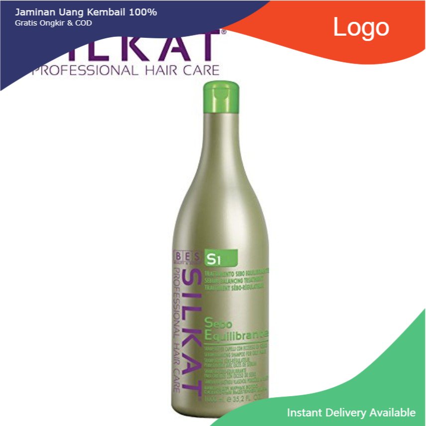 Dầu gội dành cho tóc nhờn Bes Hergen Silkat S1 Sebo Equilibrante Shampoo 1000ml(NEW-2023)