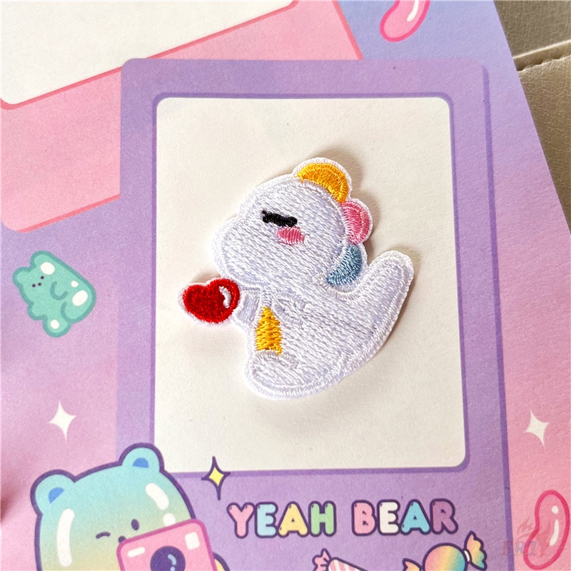 ♚ Sticker Ủi Thêu Hình Khủng Long Q-3: Express Love-On ♚ 1 Huy Hiệu Cài Áo Hình Động Vật Dễ Thương