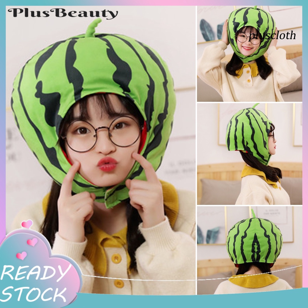 < Plus > Mũ Dưa Hấu Nhồi Bông PP Mềm Mại Không Phai Màu Có Thể Giặt Được Dùng Hóa Trang / Làm Đạo Cụ Chụp Ảnh Tiệc Tùng