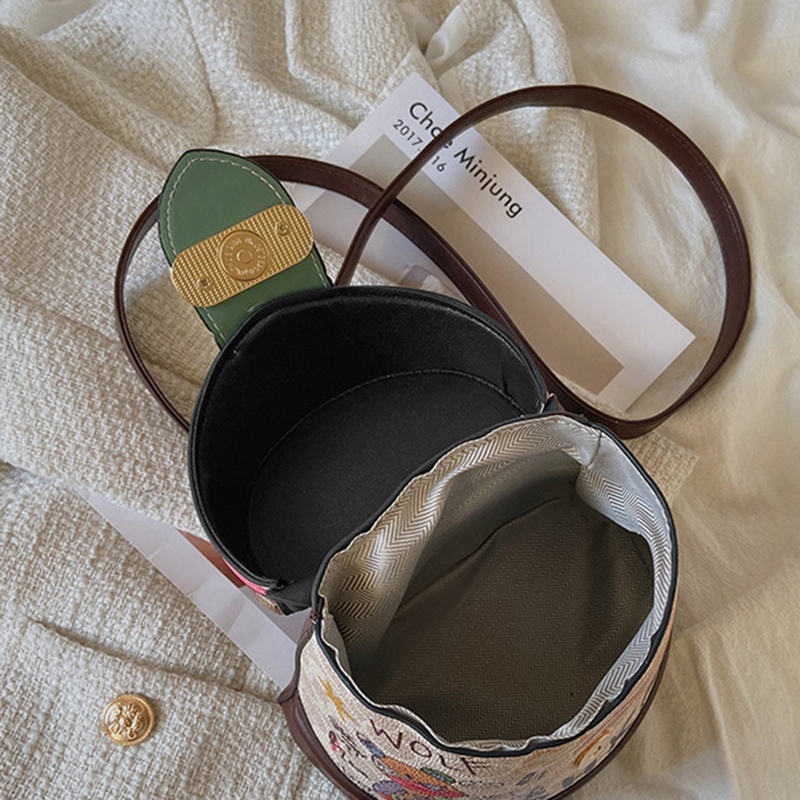 Túi Đeo Vai In Họa Tiết graffiti Phong Cách Phương Tây Thời Trang Cao Cấp Cho Nữ