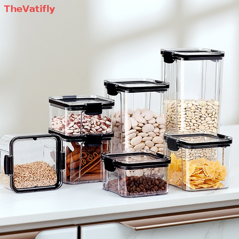 [Thevalifly] Hộp Nhựa Trong Suốt Đựng Thực Phẩm Khô Có Nắp Đậy Cho Nhà Bếp Và Quần Lót