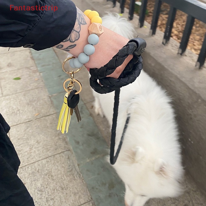 [Fantastictrip] Móc Chìa Khóa / Vòng Tay Chuỗi Hạt Silicon Tua Rua Mới