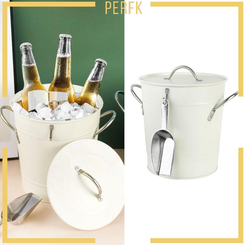 Xô Đựng Nước Mạ Kẽm Màu Đỏ Dùng Cho Tiệc Tùng Ngoài Trời