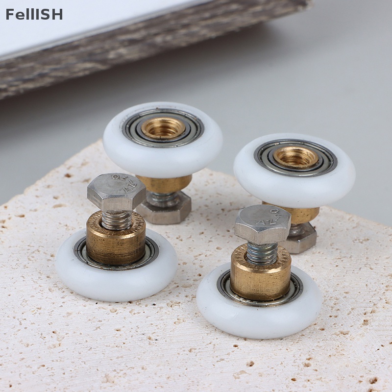 Bộ 4 Bánh Xe Ròng Rọc Chuyên Dụng Cho Cửa Kính Nhà Tắm 439br