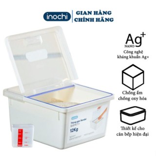 Thùng Đựng Gạo INOCHI Sendai 12 Kg Nắp Nhựa Kín Kháng Khuẩn Chống Ẩm