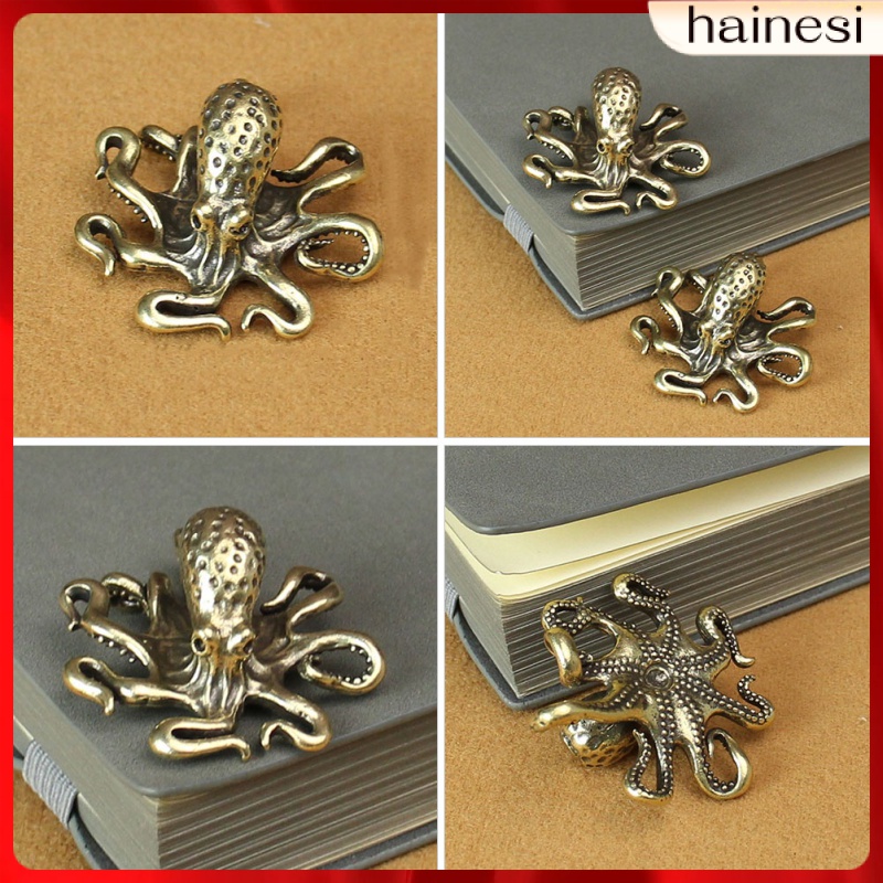 Cabinet Decor Brass Octopus Animal Statue Statues Accessories 3 Pcs
