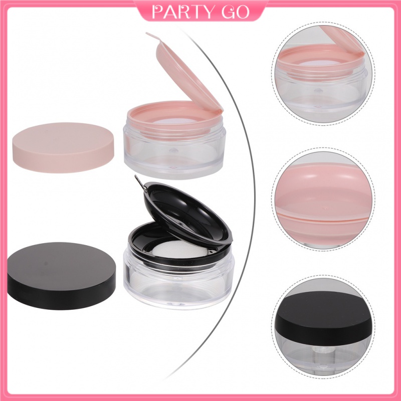 Set 2 Hộp Rỗng Tròn Đựng Phấn Trang Điểm Para Maquillaje De Mujer