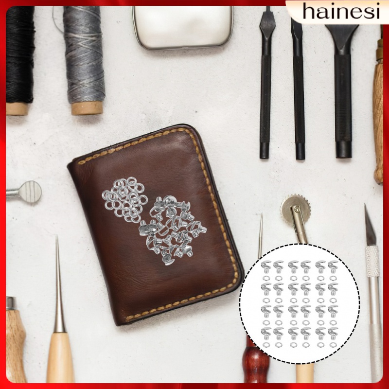Set 20 Móc Khóa Cố Định Dây Giày / Túi Xách Bằng Đồng Thau Co Giãn DIY