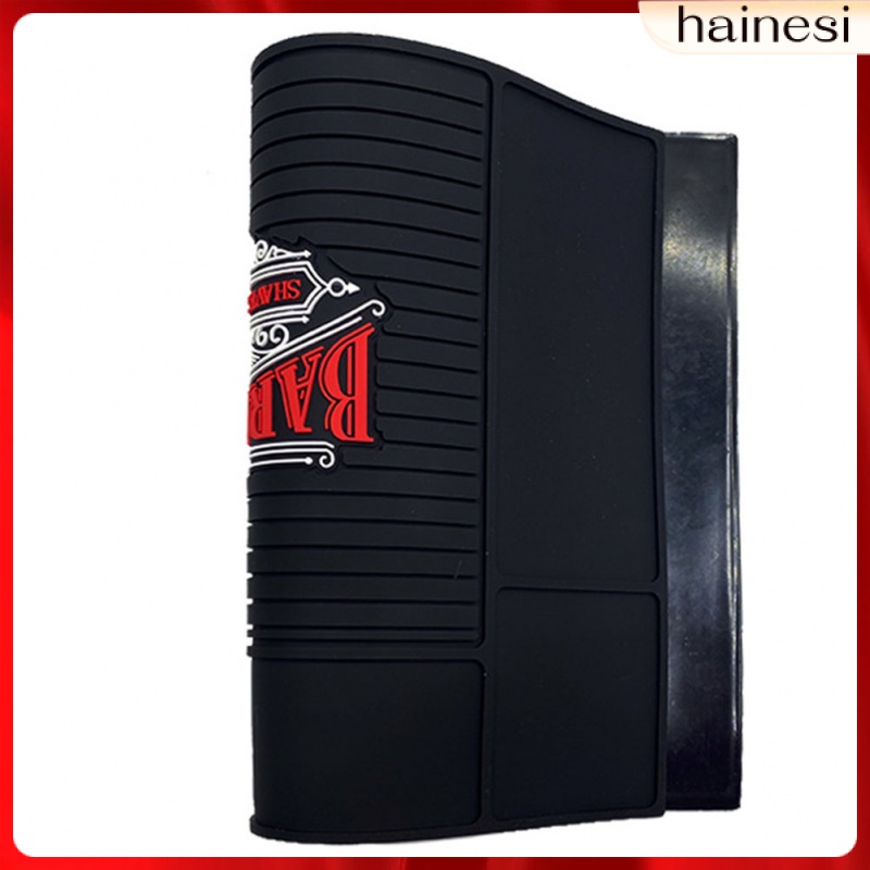 Thảm Lót Trưng Bày Kéo Cắt Tóc Bằng Silica Gel Màu Đen 45x30cm