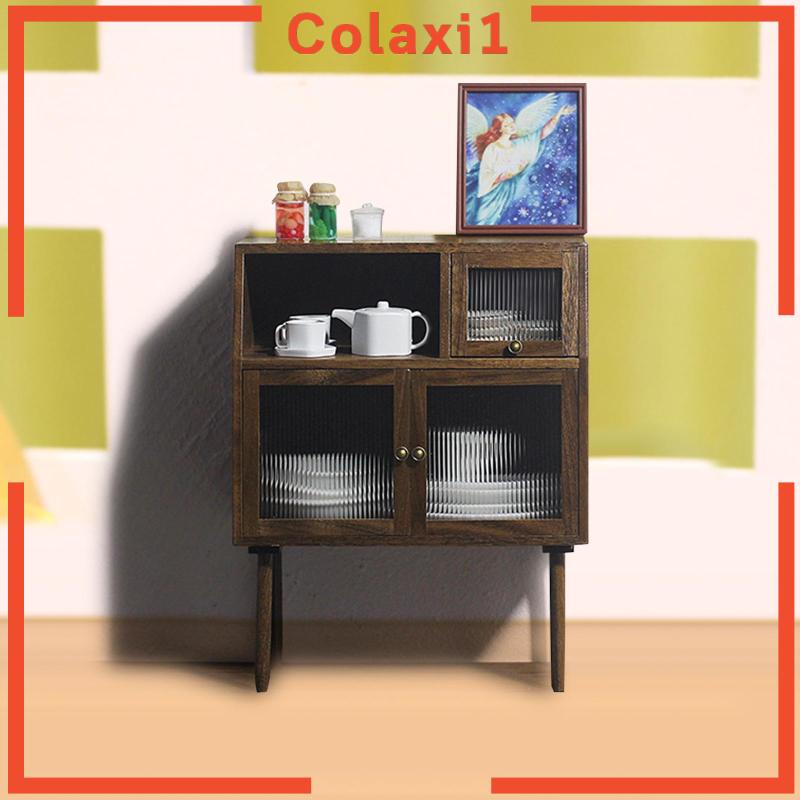 Mô Hình Tủ Chén 1 / 6 1 / 12 Độc Đáo Trang Trí Nhà Búp Bê