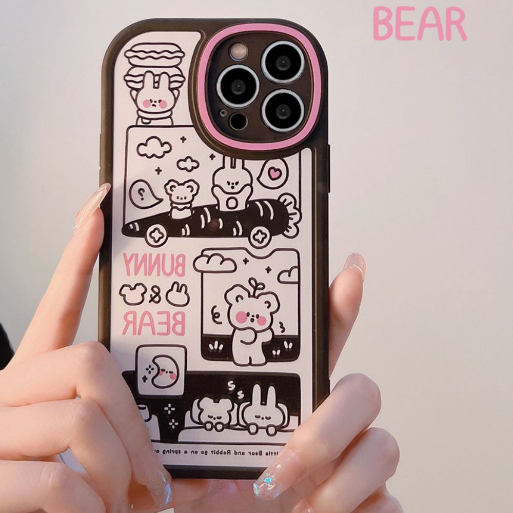 Ốp Điện Thoại TPU Mềm Chống Sốc In Hình Thú Hoạt Hình Dễ Thương Cho IPhone 14 Pro Max 13 12 11 Pro Max XS XR 7 8 Plus