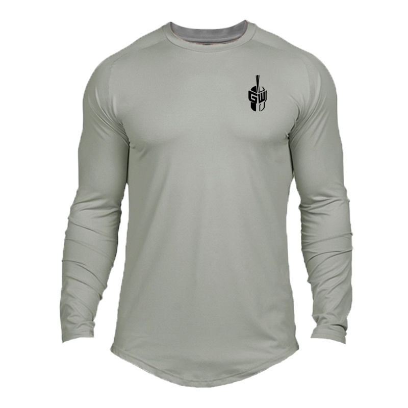 Áo Thun Tay Dài Phối Lưới Mềm Mại Thời Trang Xuân Thu Cho Nam