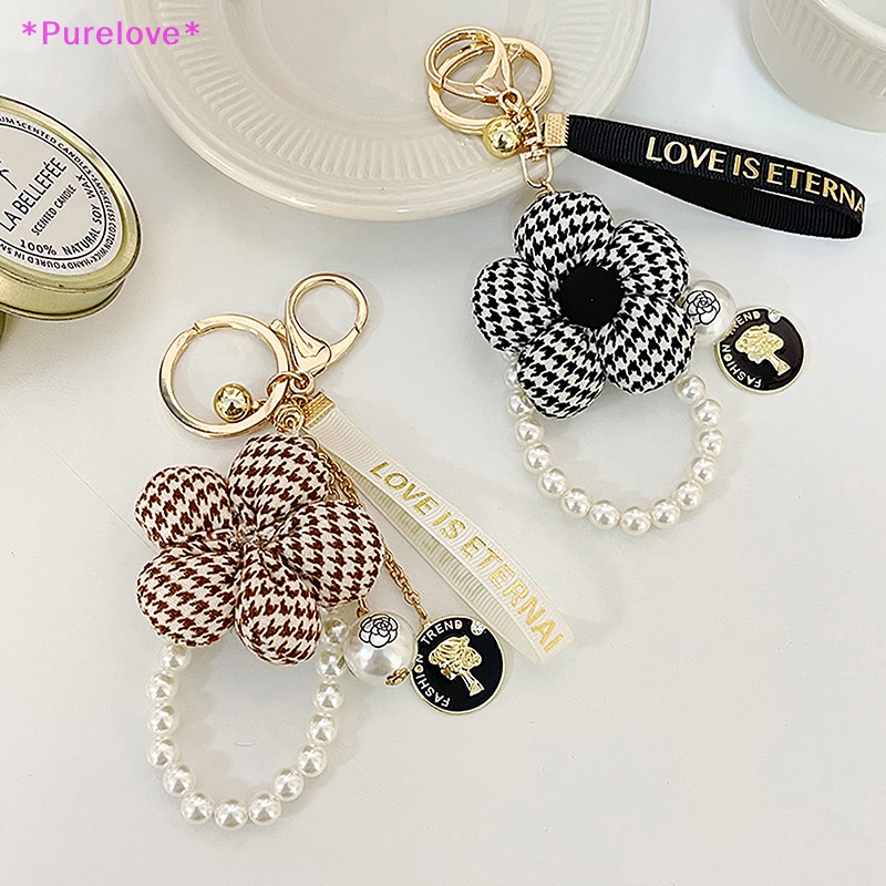 Móc Khóa Hình Bông Hoa Đính Ngọc Trai Thanh Lịch Dành Cho Nữ Mới