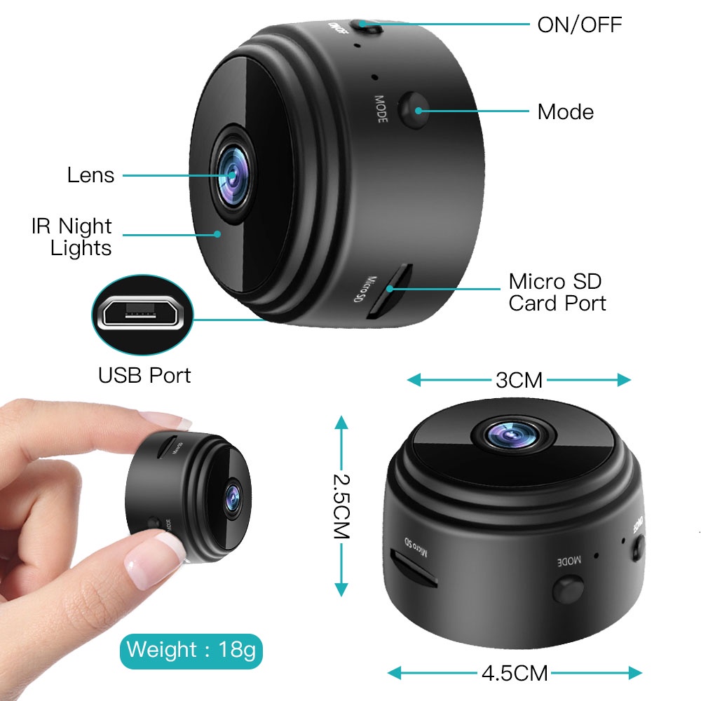 Camera Giám Sát Nhà Thông Minh Kết Nối WiFi HD A9 A9 Cho JXL CAM APP
