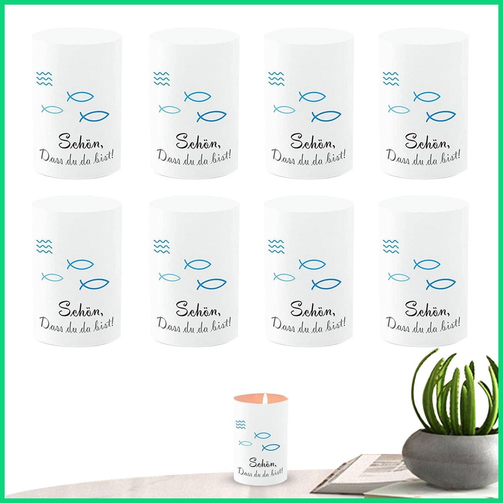 Set 8 Giá Đỡ Nến Hình Cá Trang Trí Bàn Tiệc Cưới