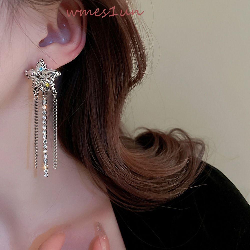 Bông Tai WMES15H Y2k Hình Nơ Bướm Đơn Giản Ngọt Ngào Hợp Thời Trang Cho Nữ|Khuyên Tai Hợp Kim Phong Cách Hàn Quốc