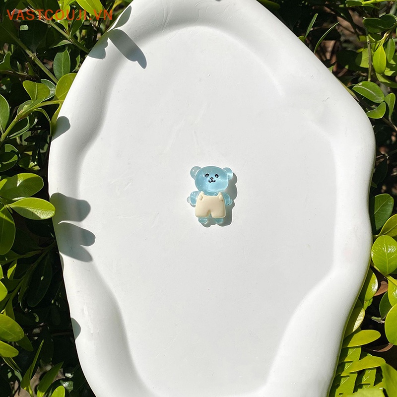 Bộ 5 Tượng Gấu Nhỏ Dạ Quang Trang Trí Nội Thất