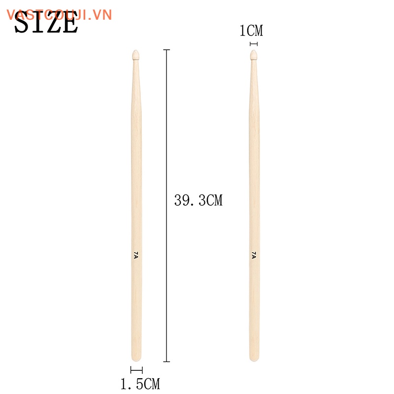 Bộ 12 Cặp Trống Gỗ Phong 7A Cho Người Mới Bắt Đầu VASTJI