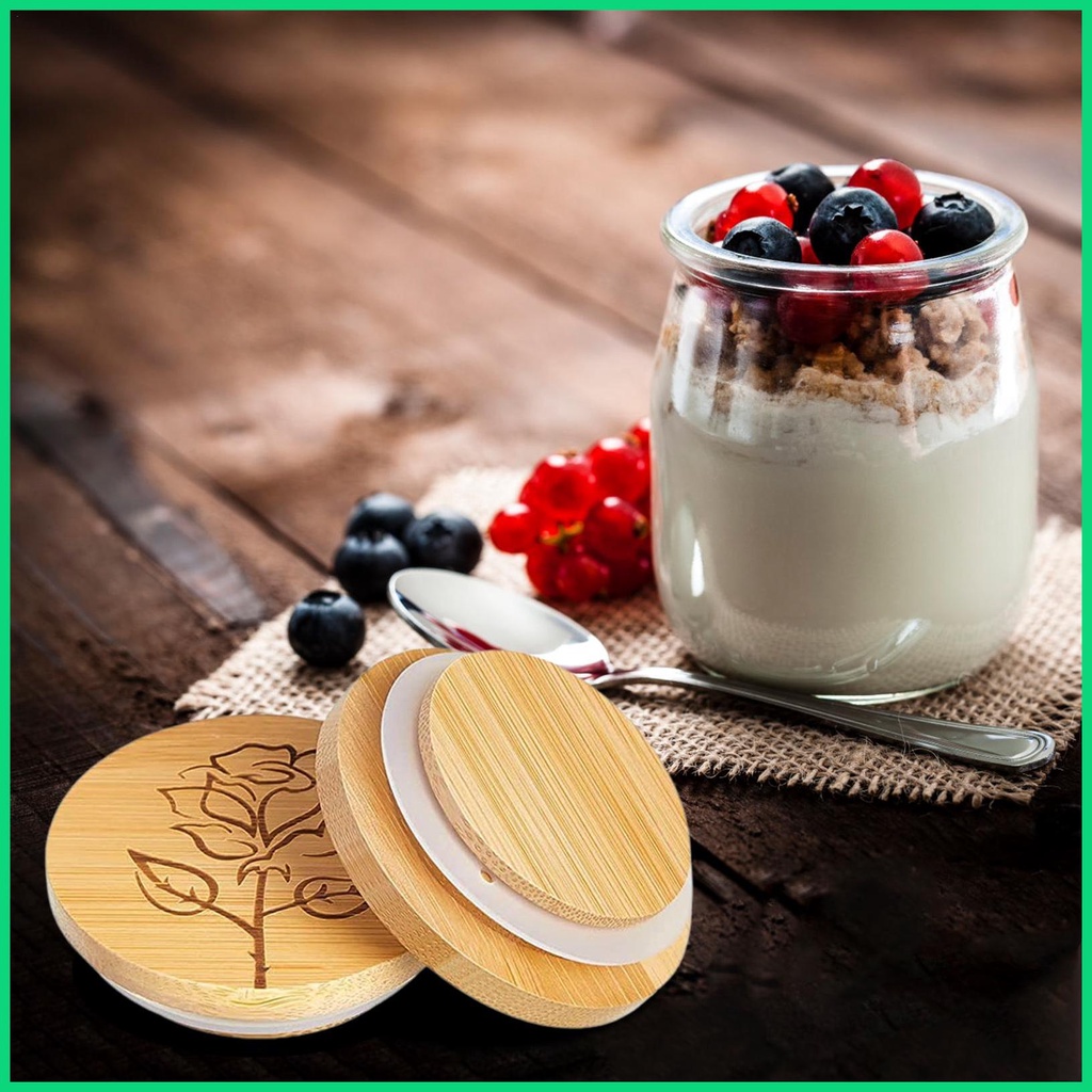 Nắp Đậy Hũ Đựng Thực Phẩm Bằng Thủy Tinh Trong Suốt Có Thể Tái Sử Dụng Cho Jwvn