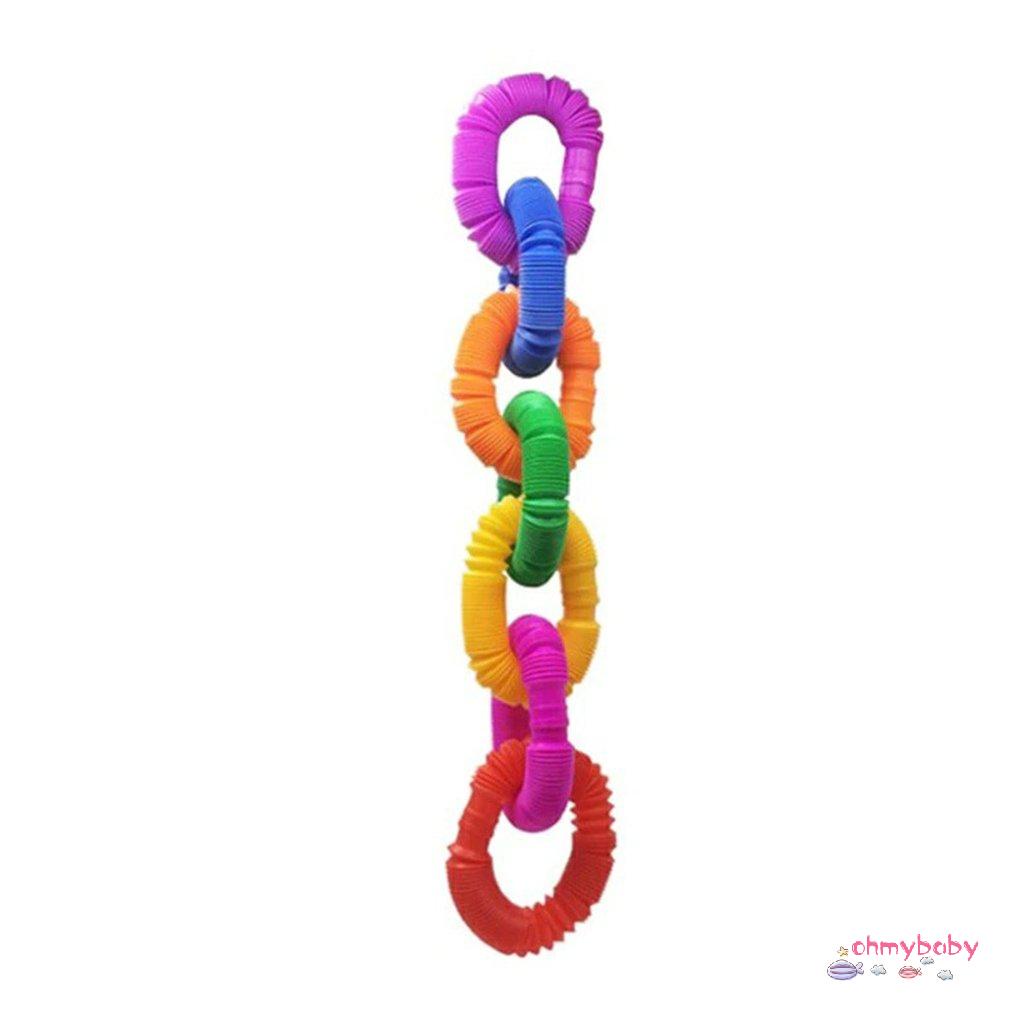 [OMB] Cuộn Dây Nhựa Ống Trẻ Em Sáng Tạo Toyscircle Đồ Chơi Ngộ Nghĩnh Phát Triển Sớm Gấp Giáo Dục Màu Sắc Ngẫu Nhiên [Z/4]