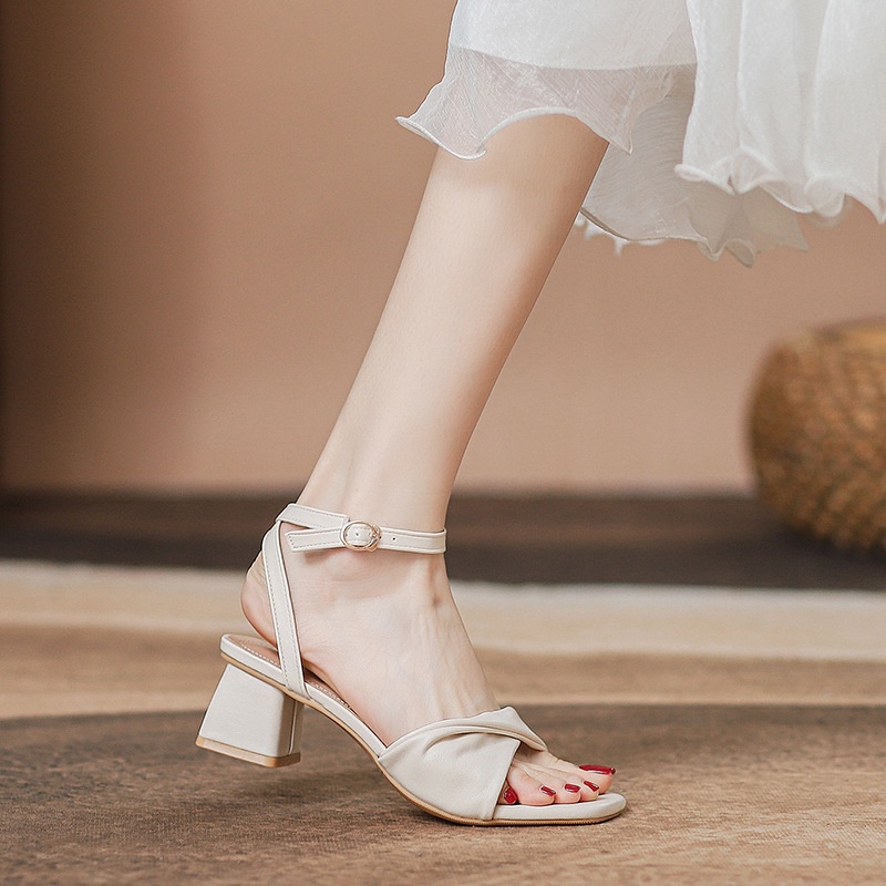 Giày Sandal Cao Gót Đế Dày Thời Trang Dành Cho Nữ