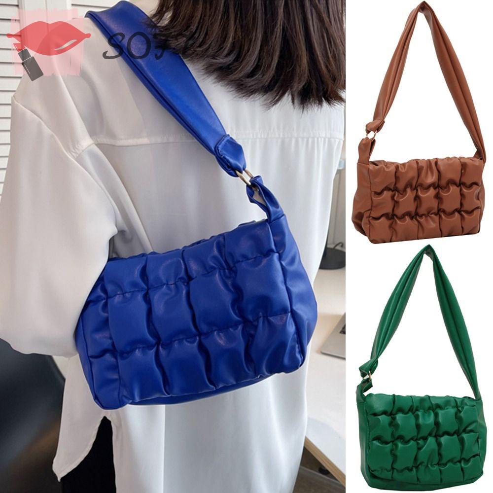 Túi Đeo Vai Da PU Màu Trơn Thời Trang Cho Nữ