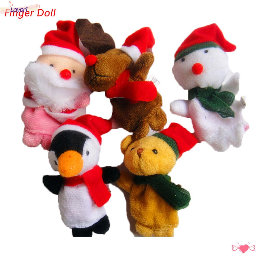 Set 1 / 5 Búp Bê Đồ Chơi Theo Phong Cách Hoạt Hình Giáng Sinh