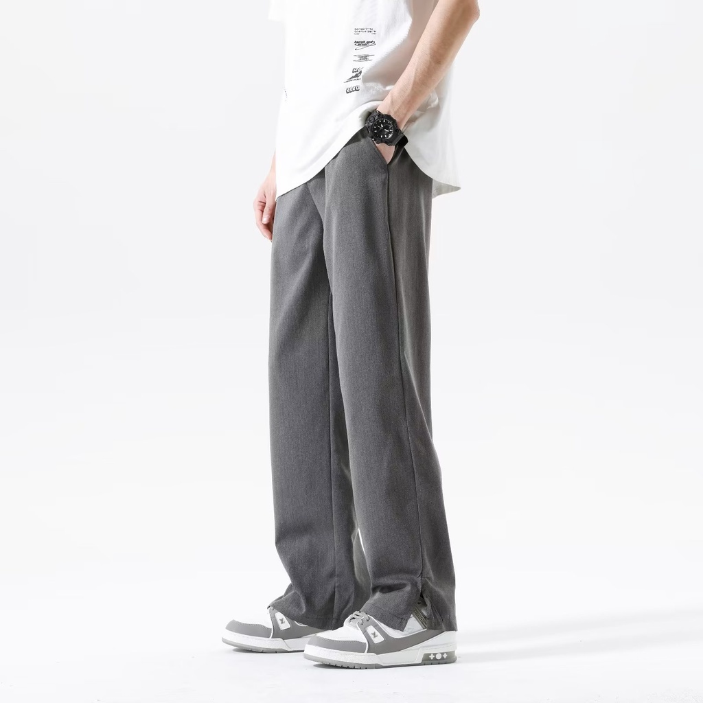 Quần Dài Thể Thao Dáng Suông Rộng Xẻ Tà Kiểu Đường Phố Mỹ Thời Trang Mùa Xuân Cho Nam