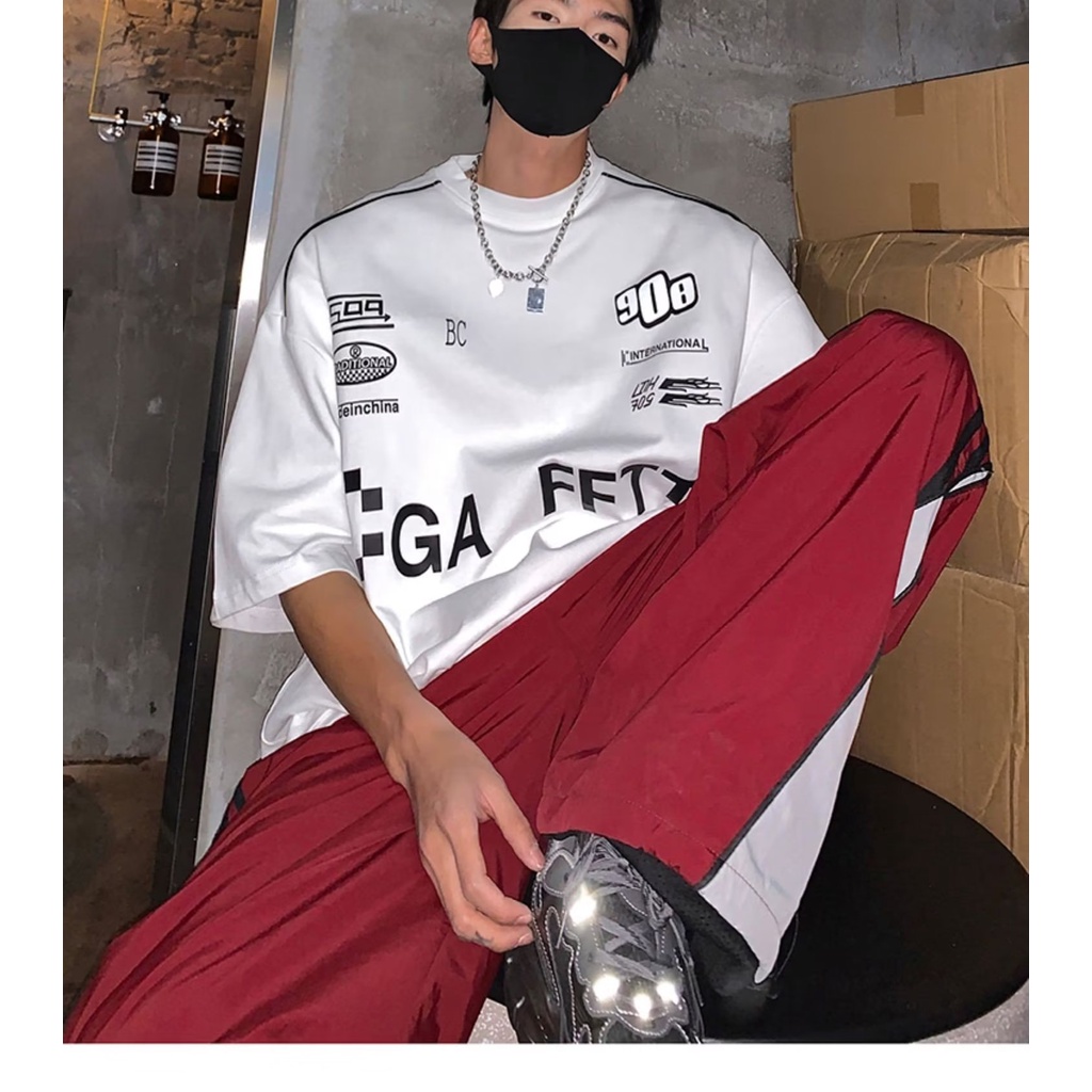 Áo Thun Tay Ngắn Dáng Rộng Thời Trang Mùa Hè 2023 Phong Cách Đường Phố Mỹ Cho Nam