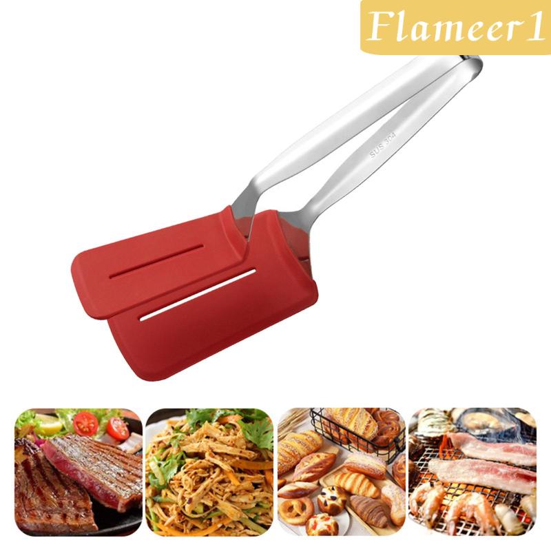 Kẹp Gắp Thịt Làm Bánh Hamburger Bằng Silicone Và Thép Không Gỉ 1