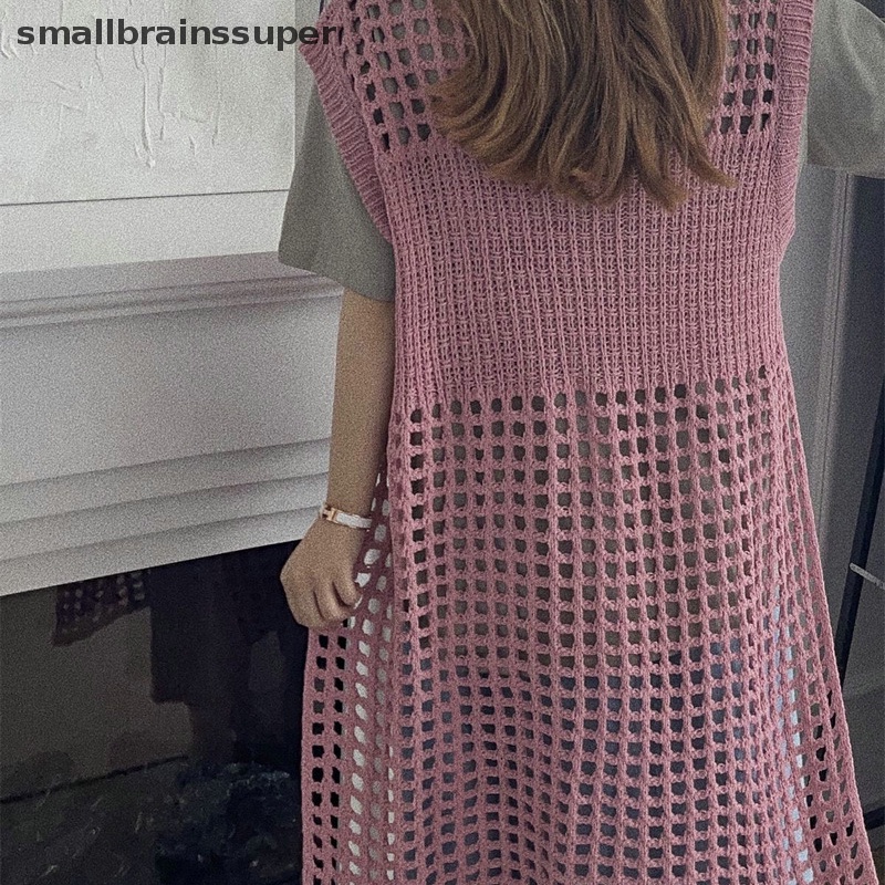 Đầm Dệt Kim Sát Nách Dáng Rộng Xẻ Tà Thời Trang Đường Phố Cho Nữ SBS