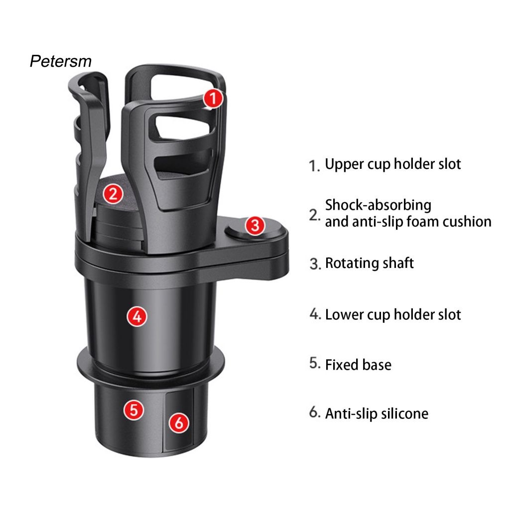 Giá Đỡ Cốc Nước Bằng PP Có Thể Điều Chỉnh Xoay 360 Độ Tiện Dụng Cho Xe Hơi