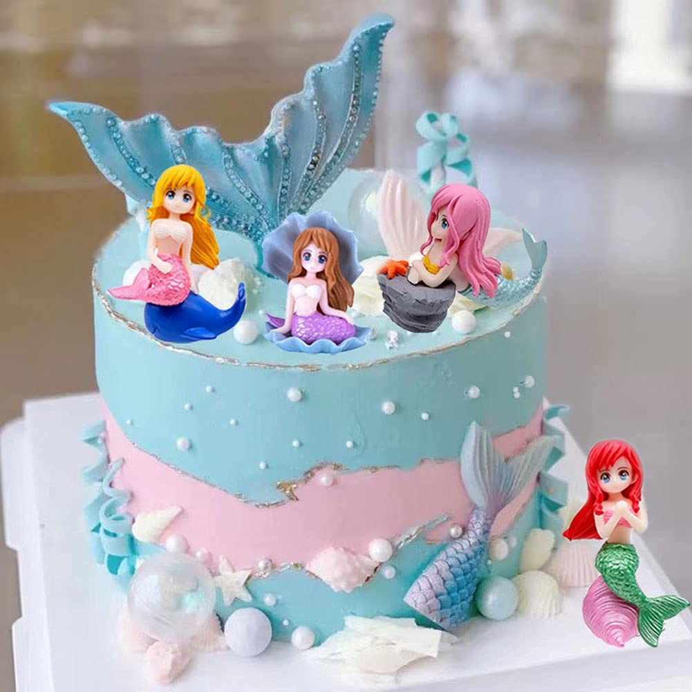 Set 4 Mô Hình Nàng Tiên Cá Trang Trí Bể Cá